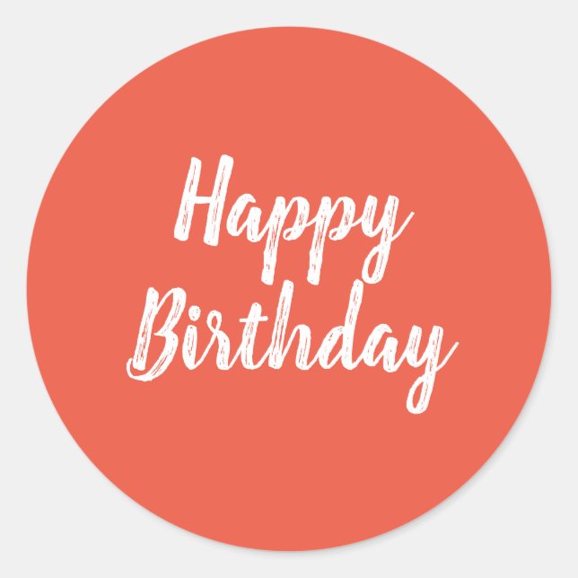 Rond Joyeux Sticker d'anniversaire sur arrière - plan r (Devant)