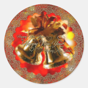 Rond Joyeux Sticker du Nouvel An