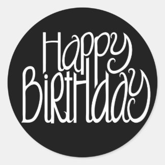 Rond Joyeux Sticker noir anniversaire