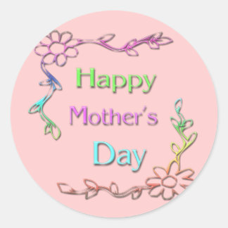 Rond Joyeux Sticker pour la fête des mères