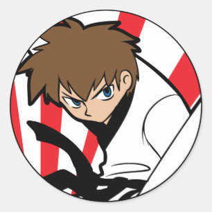 Rond Karate de ceinture noire / Sticker pour garçon Nin