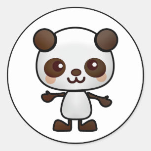 Rond Kawaii Panda Bear_GC - Sticker