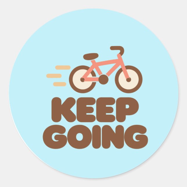 Rond KEEP GOING Motivational Round Sticker (Devant)