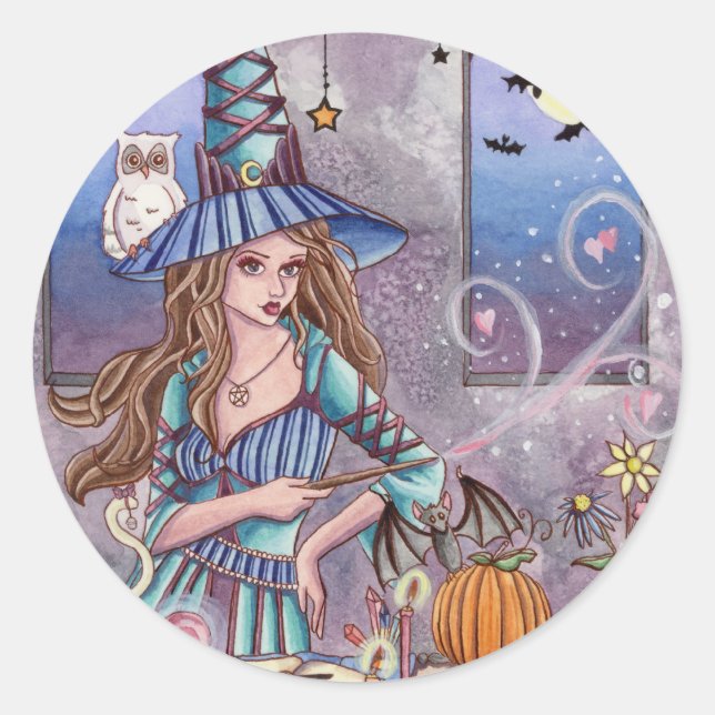 Rond Kirra - Sticker pour sorcière et hibou (Devant)