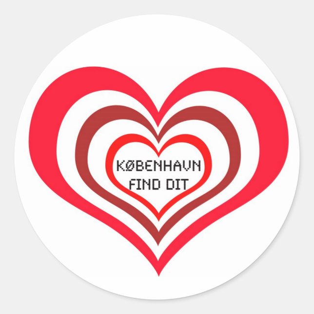 Rond København Find Dit ♥ Sticker one (Devant)