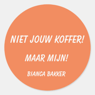 Rond Koffer Sticker