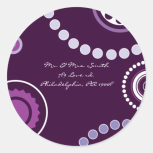 Rond KRAZY POLKA DOT Astract Mariage Répondre Sticker j