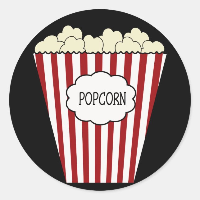 Rond KRW Movie Theatre Sticker Popcorn (Devant)