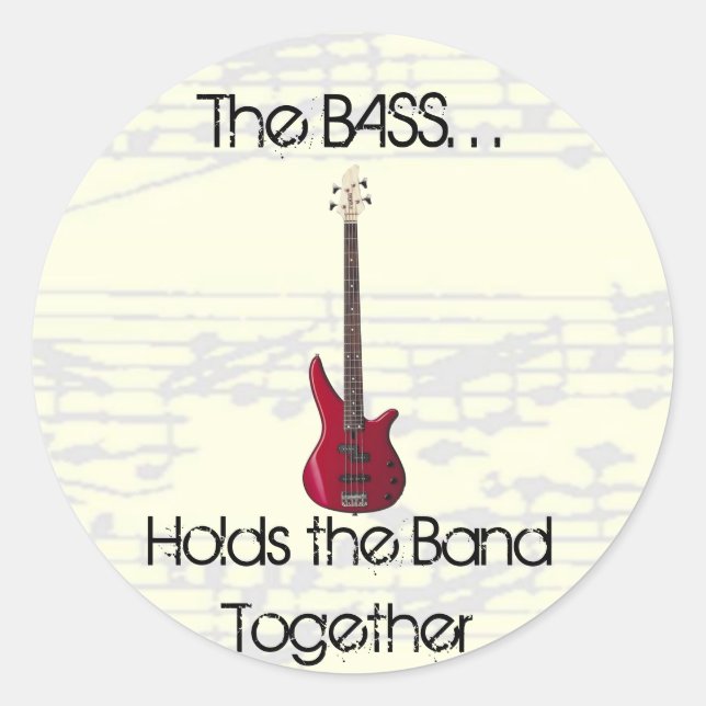 Rond La Basse tient la Bande Ensemble Sticker (Devant)