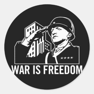 Rond La guerre est un Sticker pour la liberté
