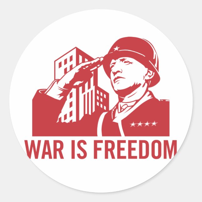 Rond La guerre est un Sticker pour la liberté (Devant)
