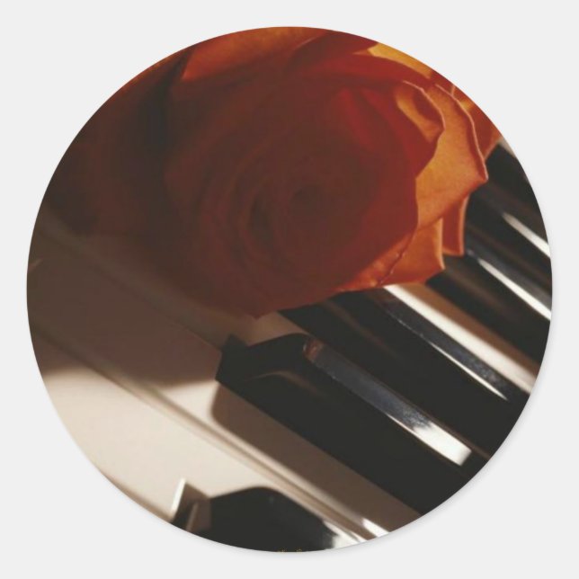 Rond La Mélodie Du Sticker Piano (Devant)