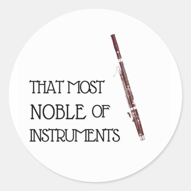 Rond La plus noble des instruments - Sticker Bassoon (Devant)