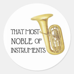 Rond La plus noble des instruments - Tuba Sticker