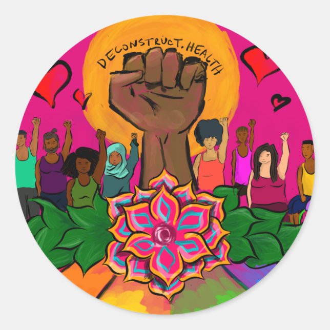 Rond La santé est pour tous Sticker (Devant)