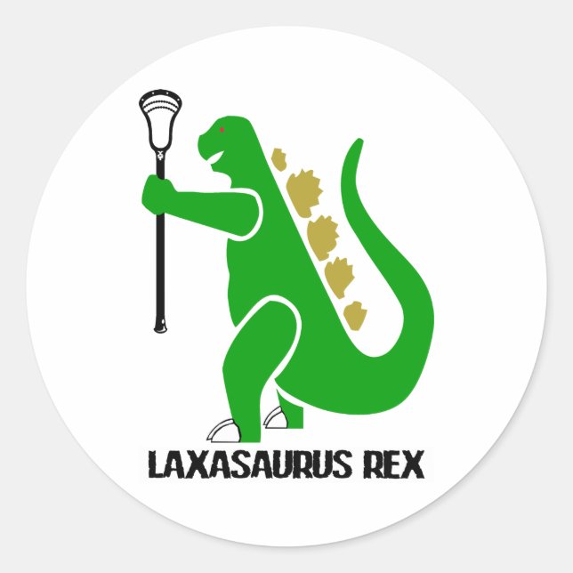 Rond Lacrosse Designs LaxasaurusRex Sticker (Devant)
