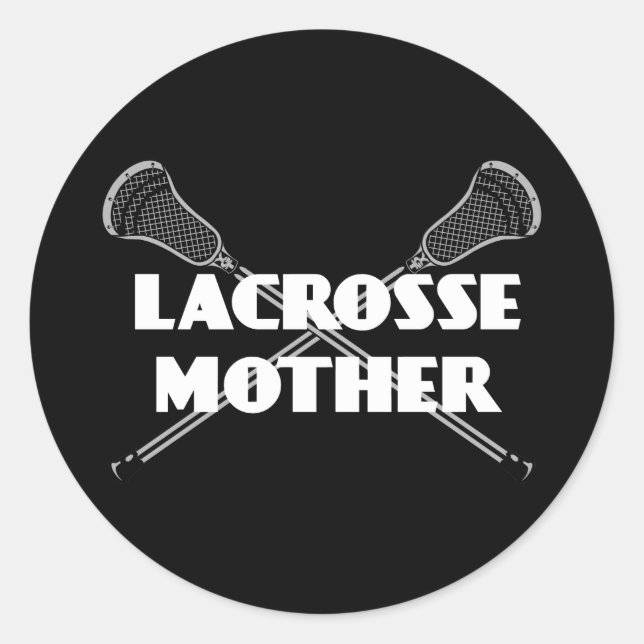 Rond Lacrosse Parents LacrosseMère Sticker blanc (Devant)