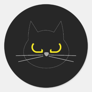 Rond LAISSE-MOI SEUL ! Sticker pour chat grumpy
