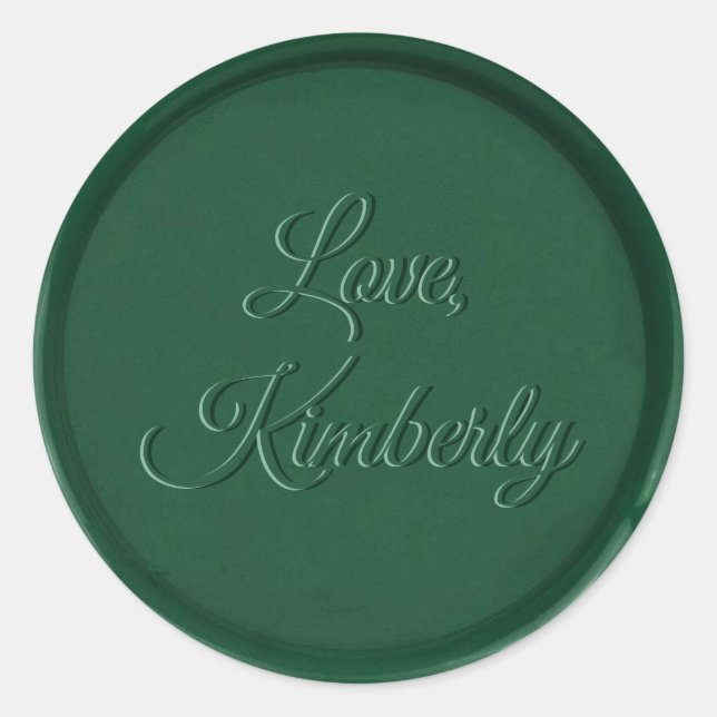 Rond L'amour de la cire verte de la forêt Sticker (Devant)