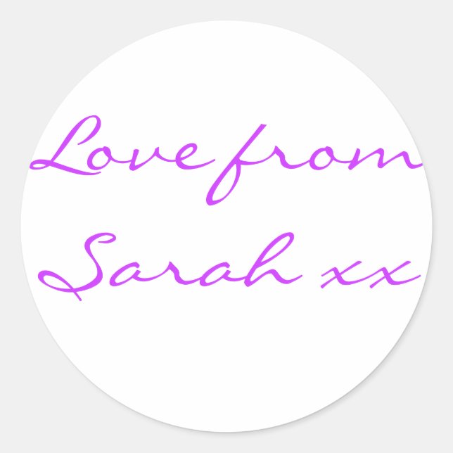 Rond L'amour de Sarah Sticker (Feuille de 20) (Devant)