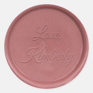 Rond L'amour du Sticker Vintage Rose à cire