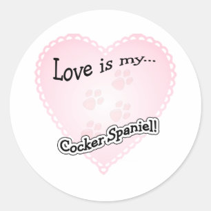 Rond L'amour est mon Cocker Spaniel - Sticker