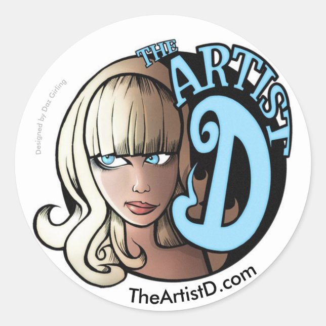 Rond L'artiste D par Daz Girling Sticker (petit) (Devant)