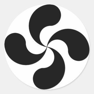 Rond lauburu croix basque cross sticker