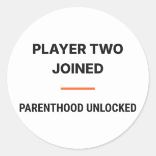 Rond Le deuxième joueur a rejoint le sticker Parenthood