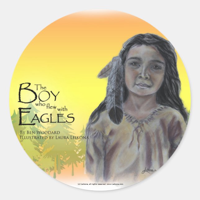 Rond Le Garçon qui a volé avec un Sticker Eagles (Devant)