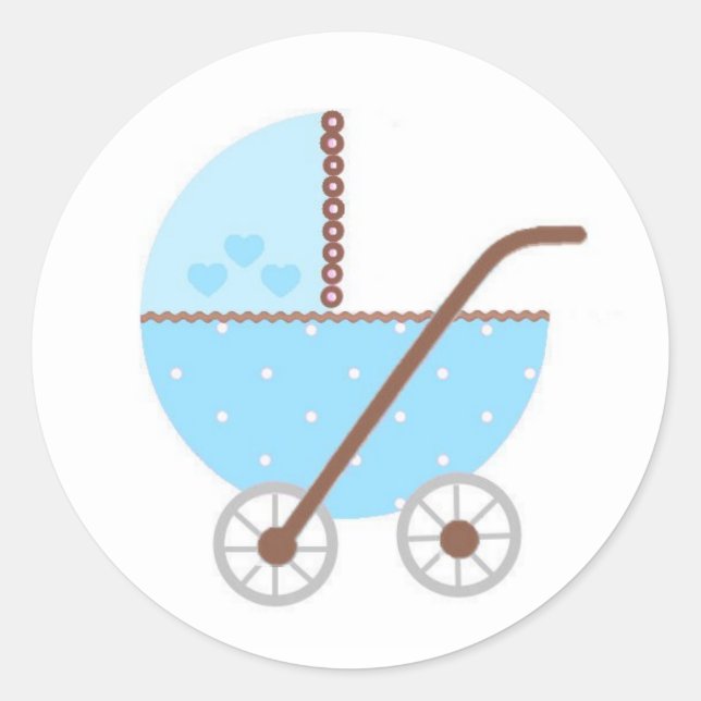 Rond Le Long Est Arrivé Un Sticker Enveloppe De Baby sh (Devant)