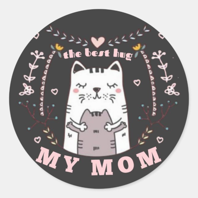 Rond Le meilleur étreinte de ma mère Sticker (Devant)