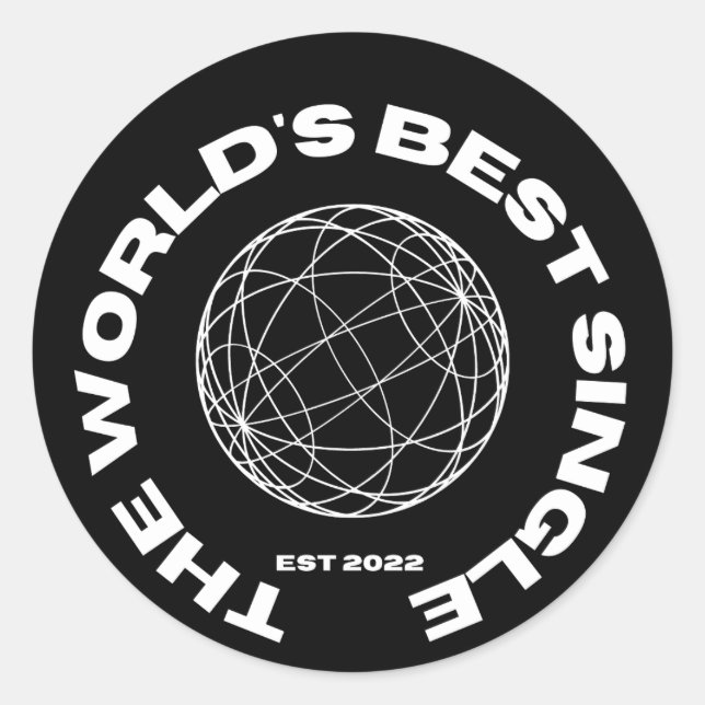 Rond Le meilleur Sticker simple au monde (Devant)