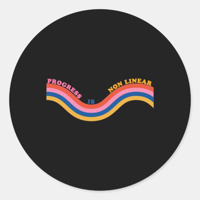 Rond Le Progrès Est Un Sticker Non Linéaire (Devant)