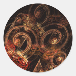 Rond Le son de la musique Sticker Abstrait Art Round