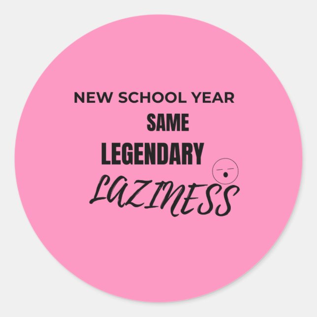 Rond Legendary Laziness Emoji Sticker (Devant)