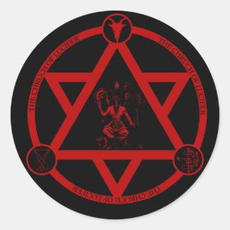 Rond L'église de Lucifer - Sticker officiel du logo (x6