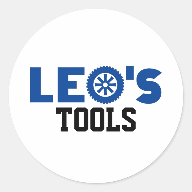 Rond Leo's Tools Classic Round Sticker (Devant)