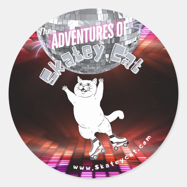Rond Les aventures du Sticker Skatey Cat (Devant)