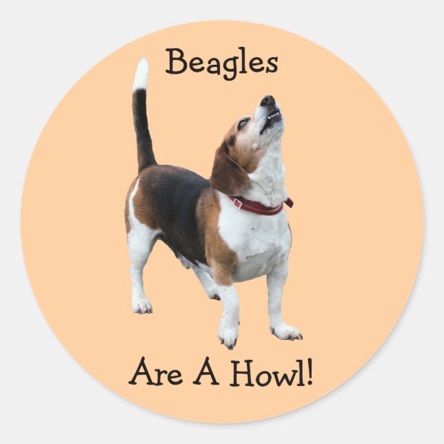 Rond Les beagles Sont Un Sticker Drôle De Chien Howny (Devant)