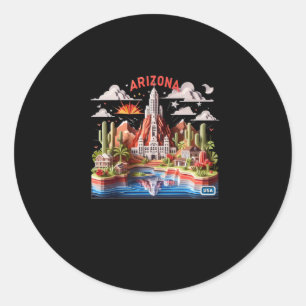 Rond L'État de l'Arizona en Sticker Usa1
