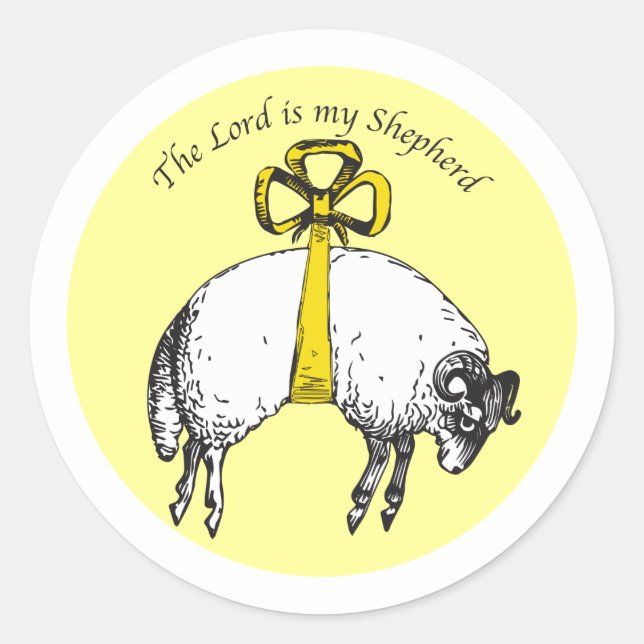 Rond L'Éternel est mon berger Psalm 23 Sticker (Devant)