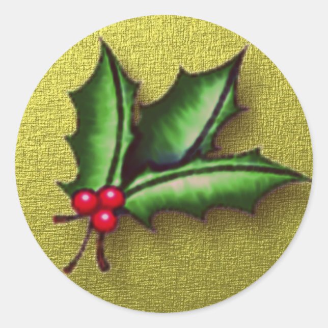 Rond LETTRE Sticker Holly D'Or (Devant)