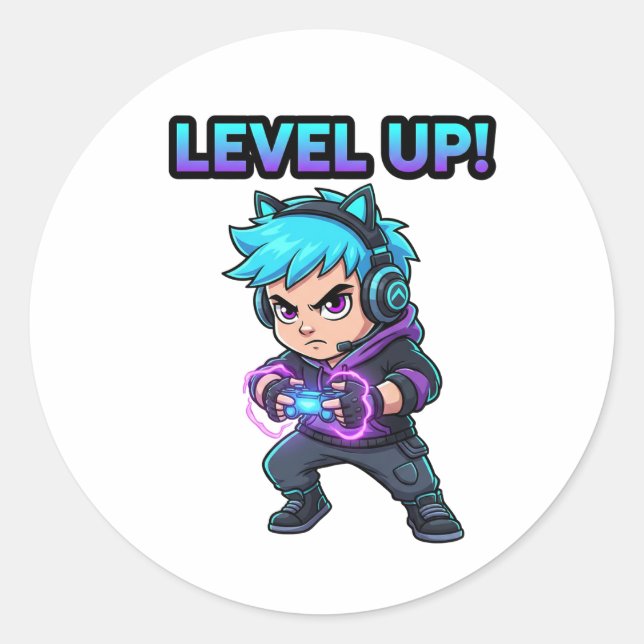 Rond Level up game Sticker (Devant)