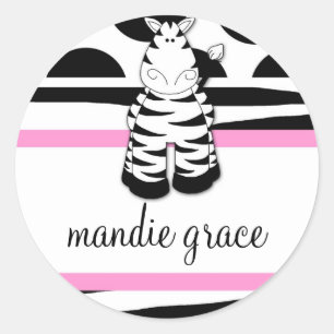 Rond LGC   Sticker en zèbre pointillé Polka