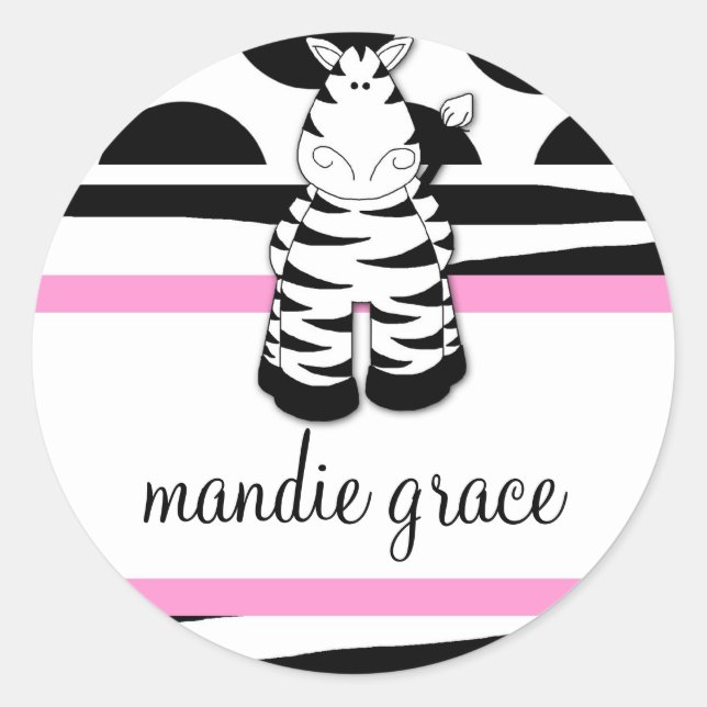 Rond LGC | Sticker en zèbre pointillé Polka (Devant)