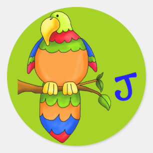 Rond LGC   Sticker Tropical Parrot-dise
