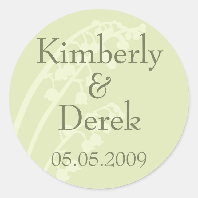 Rond Lily of the Valley ・ Save the Date Sticker (Devant)
