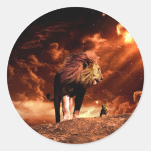 Rond Lion of Judah - Rastafara - Jah Rastafari Sticker