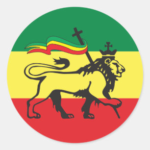 Rond Lion of Judah - Rastafara - Jah Rastafari Sticker